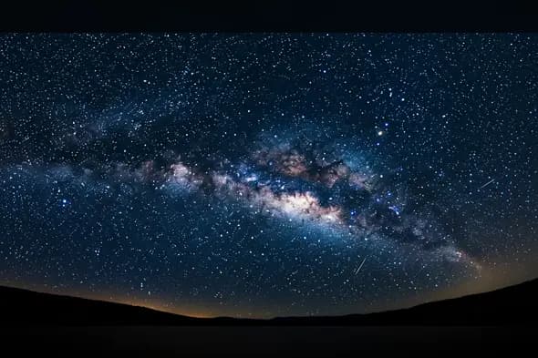 Milky Way Core with Meteor Trails – Night Sky Background