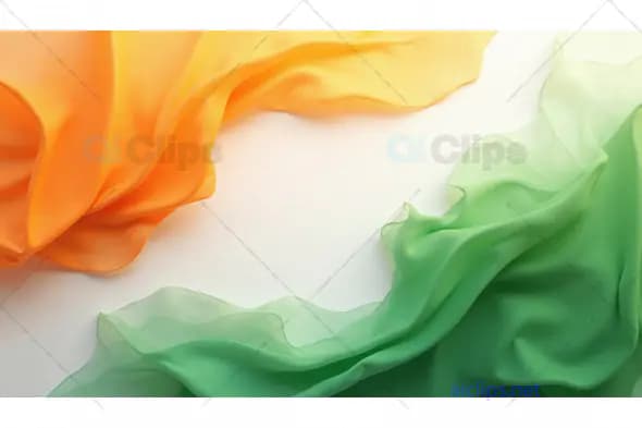 Flowing Indian Tri-Color Fabric Design