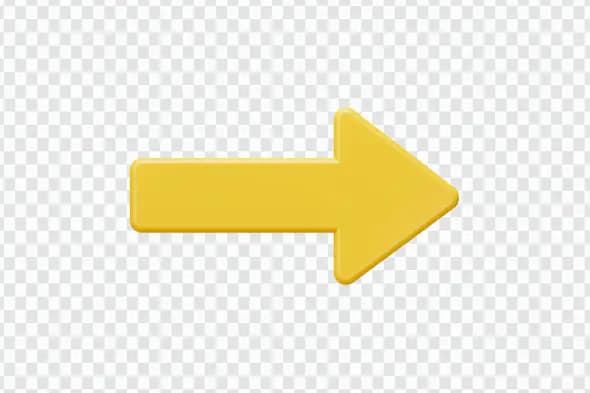 Vibrant Yellow Right Arrow Icon PNG Clipart