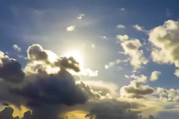 Dramatic Sunburst Through Cloud Formation