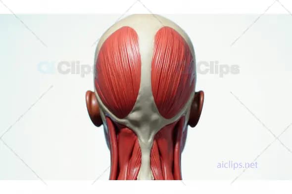 Posterior View of Human Head Muscles