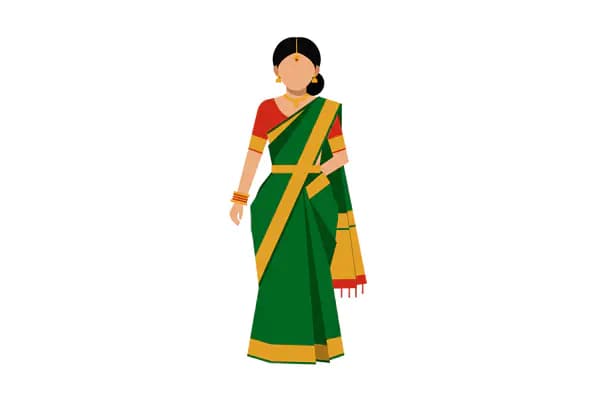 Stylized Indian Woman in Saree