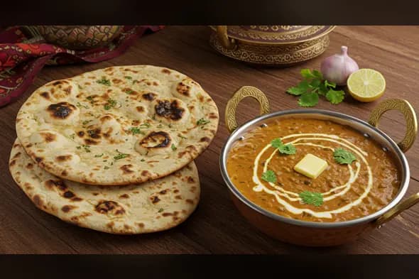 Authentic Dal Makhani with Butter Naan | Indian Food Photography | AIClips