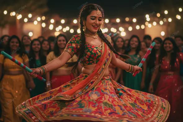 Radiant Dandiya Dancer