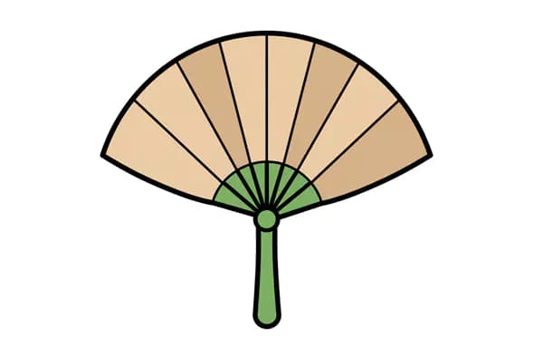 Stylized Hand Fan Vector