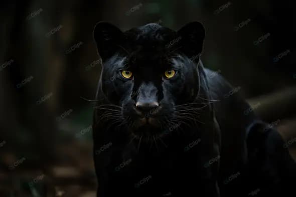 Intense Black Panther Gaze