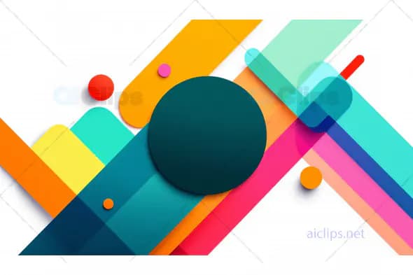 Colorful Overlapping Geometric Design
