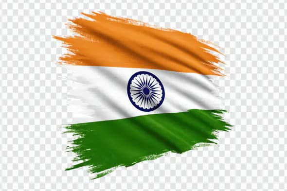 Artistic Indian Flag Brushstroke Design PNG Clipart