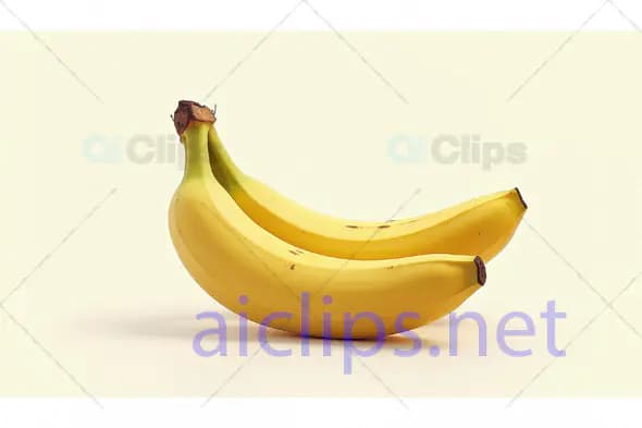 Two Fresh Yellow Bananas