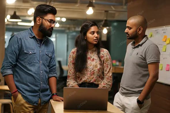 Diverse Startup Team Collaboration