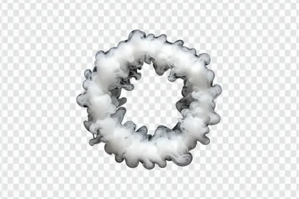 Circular Smoke Ring White Wispy PNG Clipart