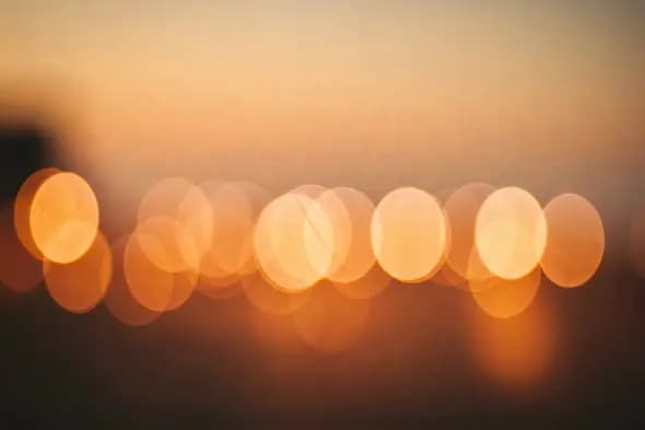 Warm Golden Bokeh Sunset Ambiance Background Animation
