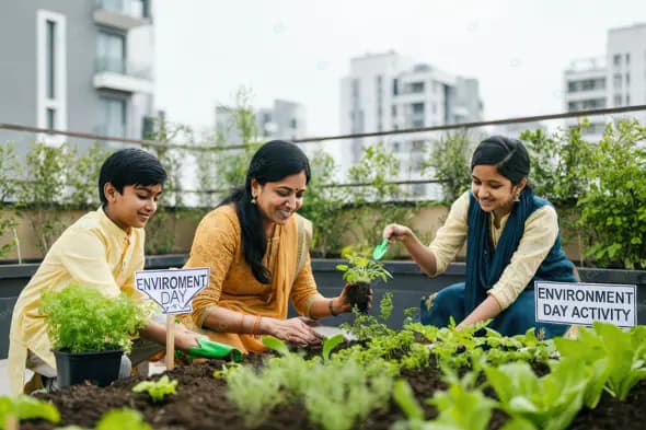Enhanced Urban Rooftop Gardening for Environment Day