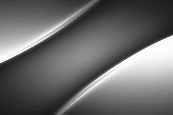 Sleek monochrome curves intersecting on gradient background