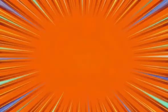 Radiant Orange Sunburst Animation
