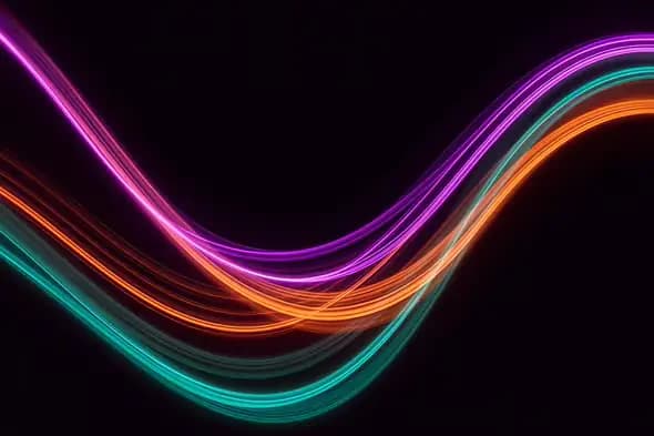 Mesmerizing Neon Waves Motion Background for Content Creators