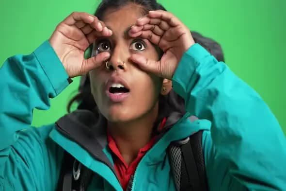 Expressive Surprise on Green Screen