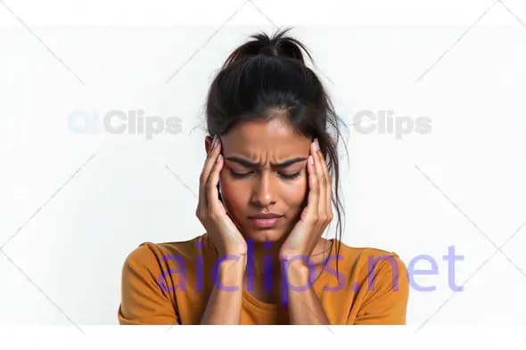 Woman Suffering from Headache or Stress