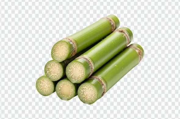 Fresh Cut Green Sugarcane Stalks Stack PNG Clipart