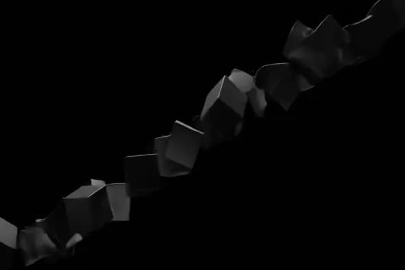 Monochrome Cube Chain Animation