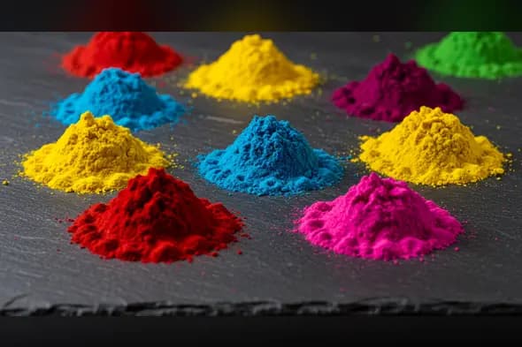 Vibrant Holi Color Powder Mounds | Indian Festival Theme Texture