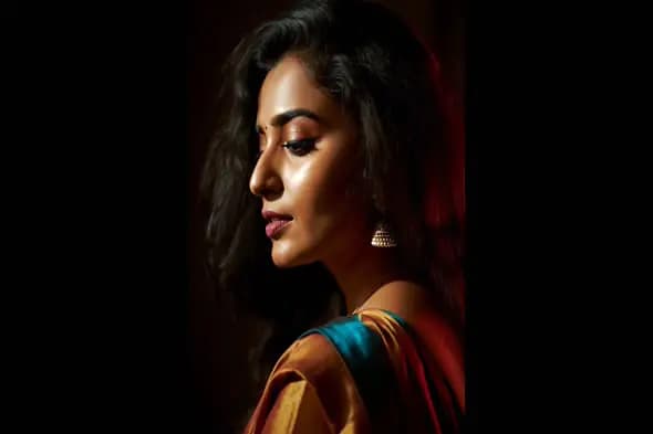 Beautiful Indian Woman in Traditional Attire