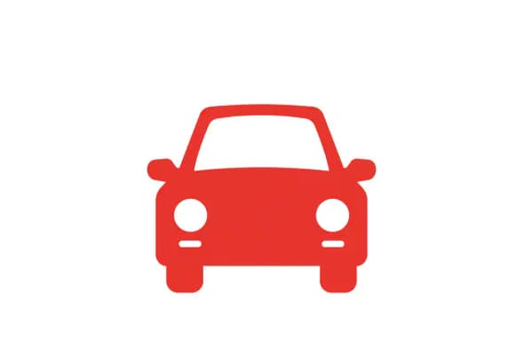 Crimson Automobile Silhouette Icon