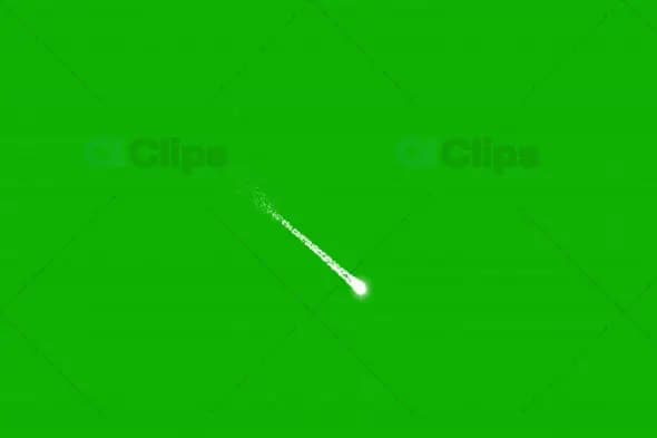 Glowing Comet Trail Animation on Green Screen