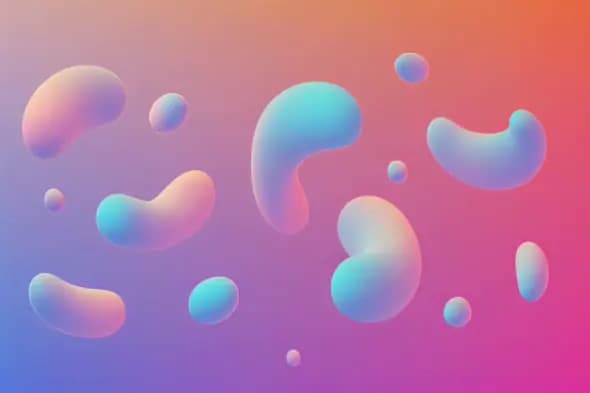 Fluid Pastel Shapes Floating in Dreamy Gradient Background