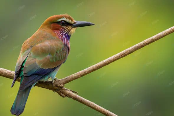 Vibrant Tropical Bird Perched