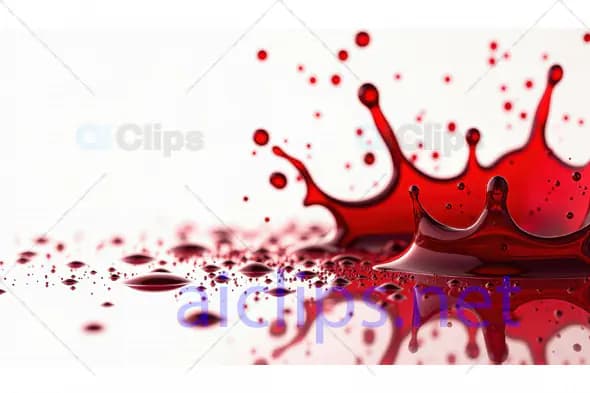 Red Liquid Splash Close-Up