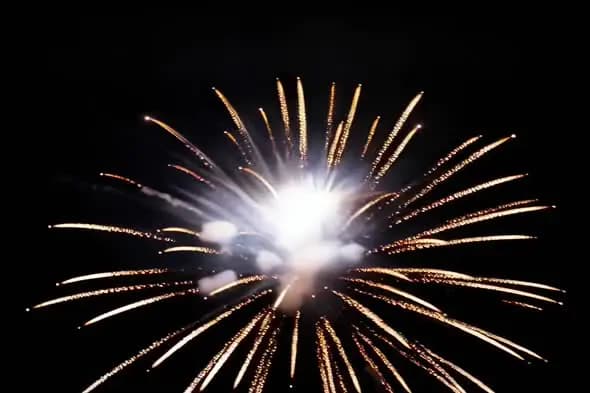 Spectacular Fireworks Display Illuminating Night Sky Footage