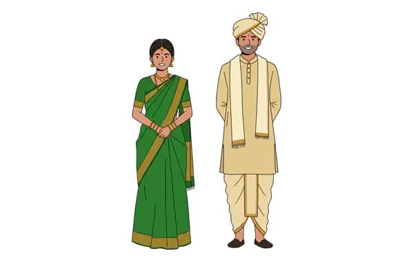 Traditional Indian Couple Vector