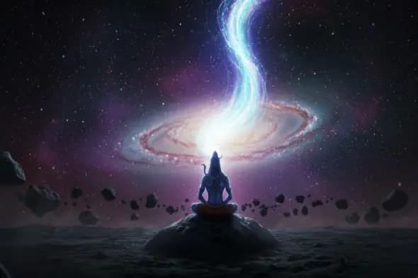 Shiva Cosmic Meditation Visual with Galactic Energy Stream