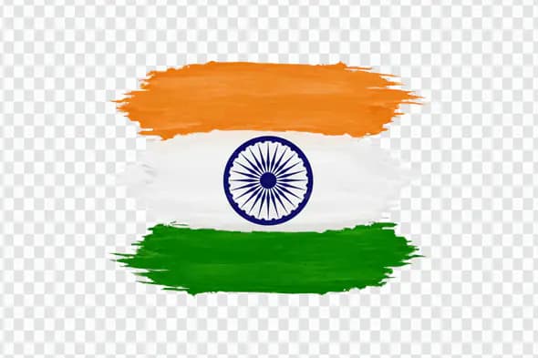 Indian Flag Brushstroke Design Patriotic PNG Clipart