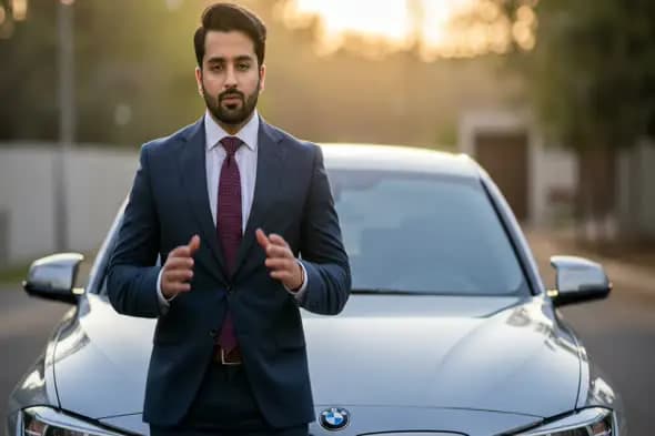 Successful Businessman Luxury Car Video