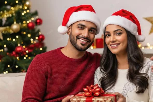 Warm Holiday Portrait at Home
