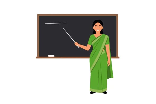 Smiling Indian Educator Vector