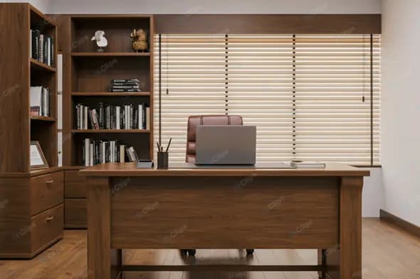 Sophisticated Wooden Home Office
