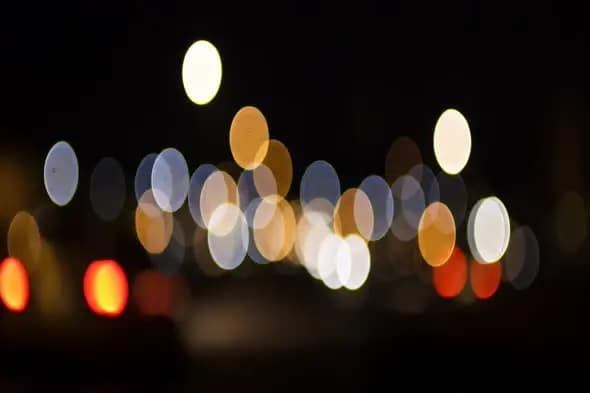 Shimmering Urban Nightscape Bokeh