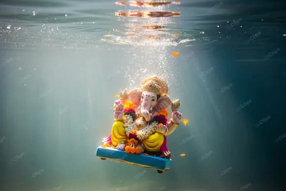 Underwater Ganesha: Ethereal Immersion Ritual