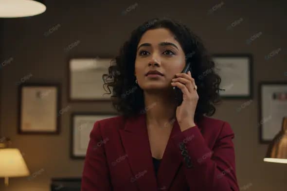Professional Woman's Important Call