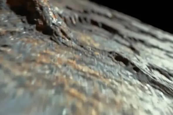 Close-Up Flyover of Rocky Asteroid Surface in Deep Space for Sci-Fi or Astronomy Videos