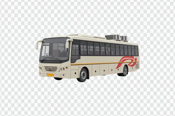 Luxury Tour Bus with Air Conditioning PNG Clipart