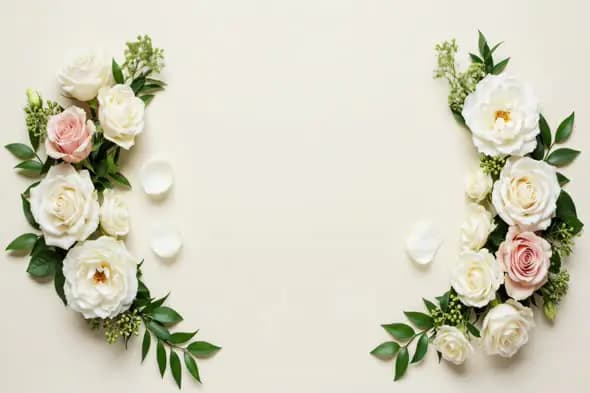 Elegant Rose Petal Frame Animation with Soft Cream Background