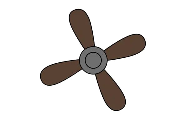 Minimalist Ceiling Fan Vector