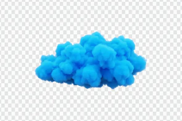 Fluffy Cyan Smoke Cloud Formation PNG Clipart