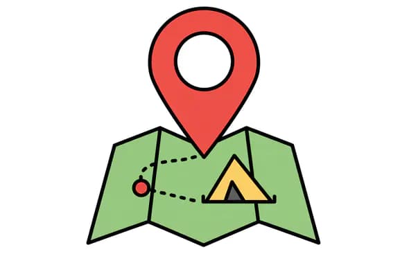 Camping Location Map Icon