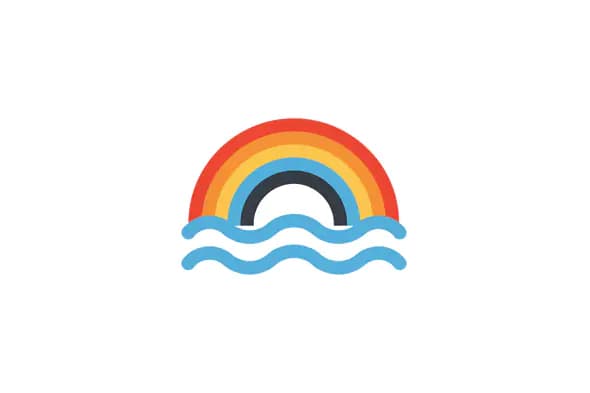 Minimalist Rainbow Ocean Icon