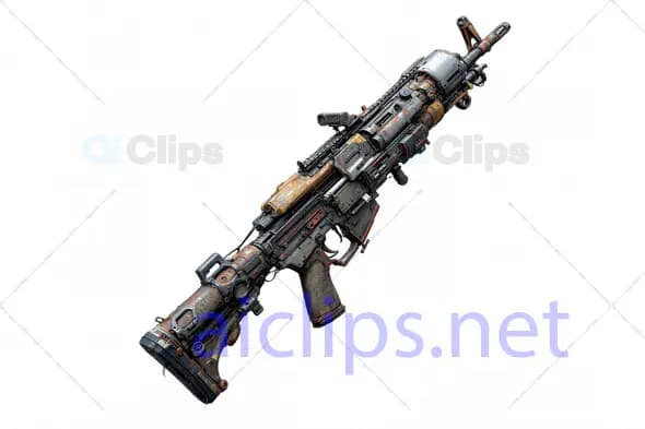3D Detailed Sci-Fi Assault Rifle Model